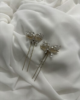 Horquillas Hojas Dorada